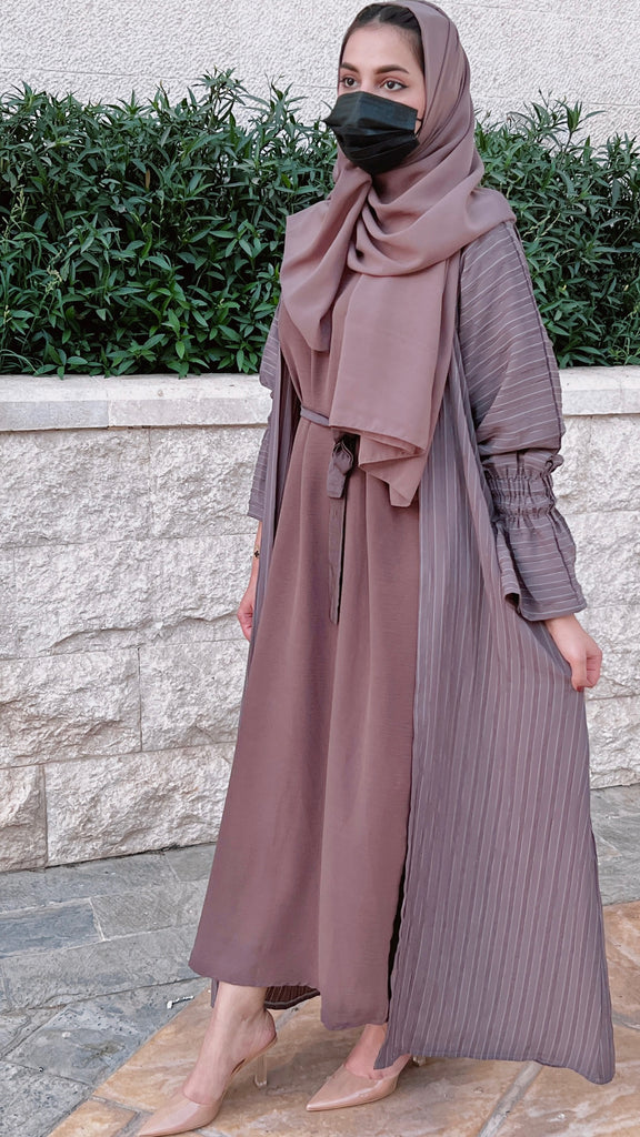 soil abaya 3 pieces set